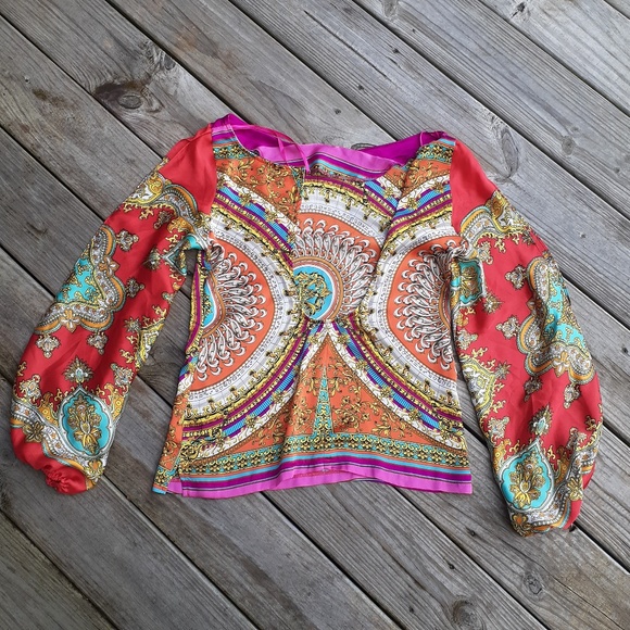 3 for $20 Arden B. colorful open back blouse S - Picture 2 of 5